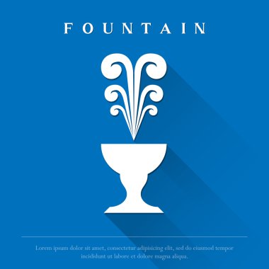 Beyaz çeşme logo vektör çizim.