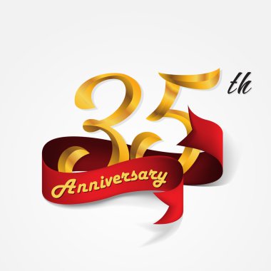 Yıldönümü Amblemler şablon tasarımı