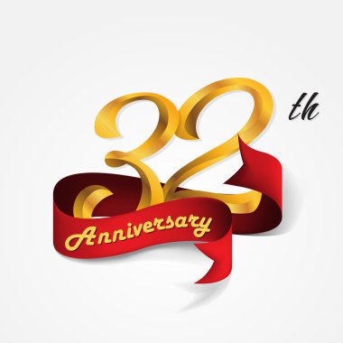 Yıldönümü Amblemler şablon tasarımı