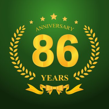 Yıldönümü Amblemler şablon tasarımı