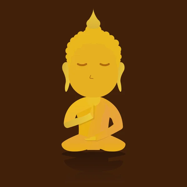 Buddhista rajzfilm illusztrációja — Stock Vector