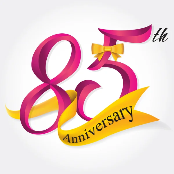 Modèle d'emblèmes anniversaire design — Image vectorielle