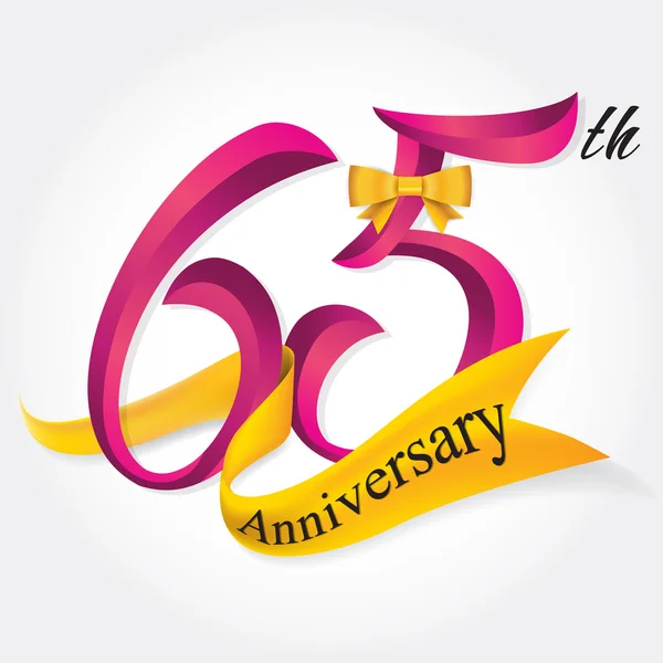 Modèle d'emblèmes anniversaire design — Image vectorielle