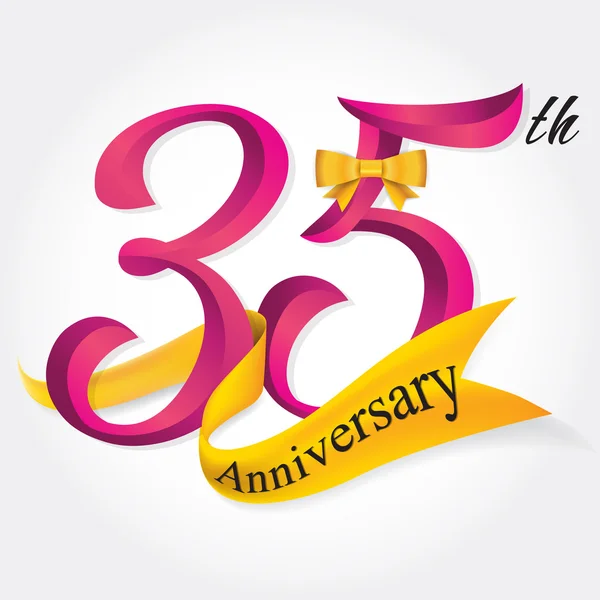 Anniversary emblems template design — Stock Vector