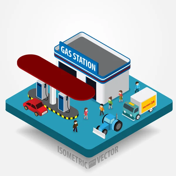 Gas station concept — Stockvector