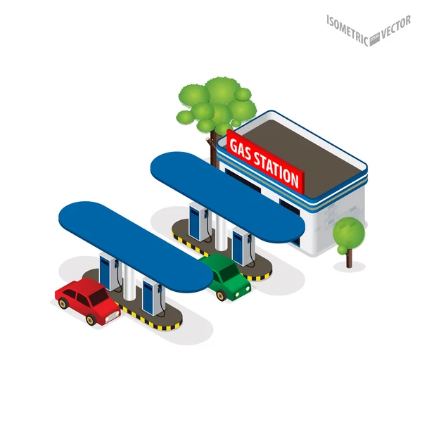 Concepto de gasolinera — Vector de stock