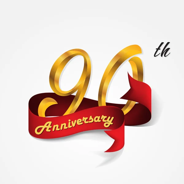 Modèle d'emblèmes anniversaire design — Image vectorielle