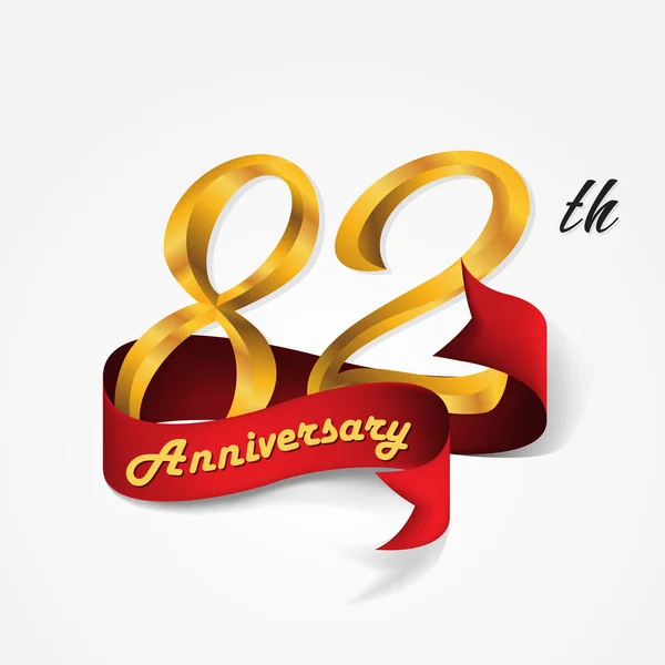 Anniversary emblems template design — Stock Vector