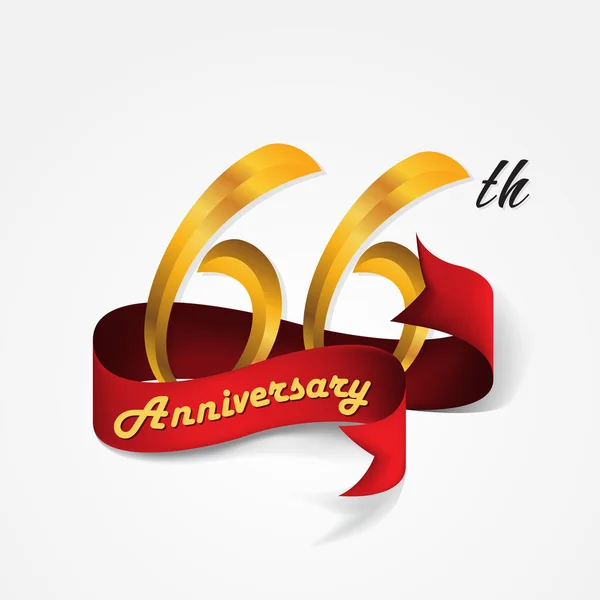 Modèle d'emblèmes anniversaire design — Image vectorielle