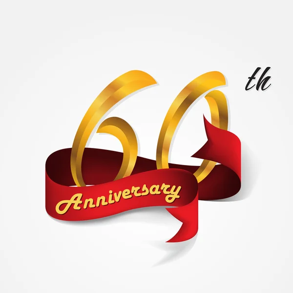 Modèle d'emblèmes anniversaire design — Image vectorielle