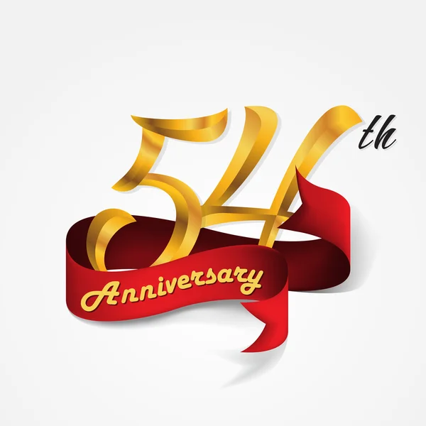 Aniversario emblemas plantilla de diseño — Vector de stock