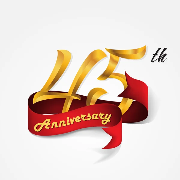 Anniversario emblemi modello di design — Vettoriale Stock