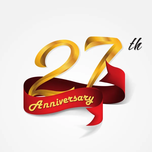 Anniversario emblemi modello di design — Vettoriale Stock