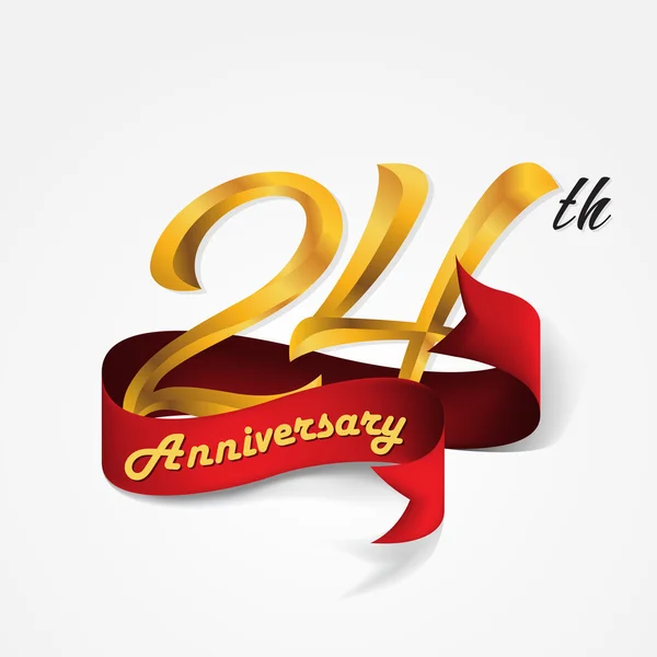 Anniversario emblemi modello di design — Vettoriale Stock