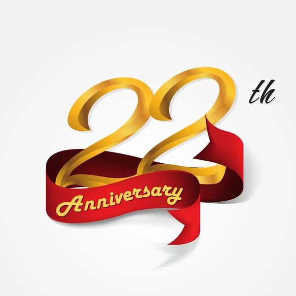 Anniversario emblemi modello di design — Vettoriale Stock