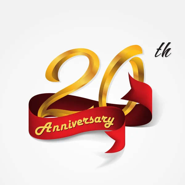 Anniversario emblemi modello di design — Vettoriale Stock