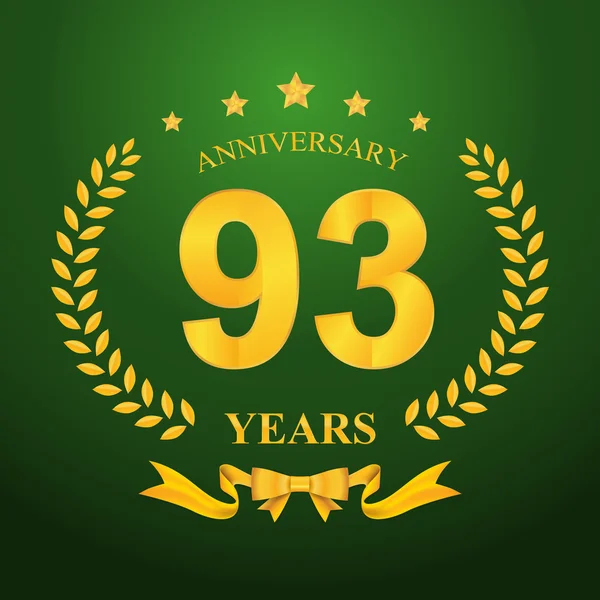 Anniversary emblem mallen design — Stock vektor