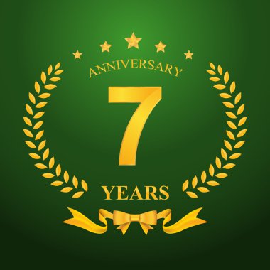 Yıldönümü Amblemler şablon tasarımı