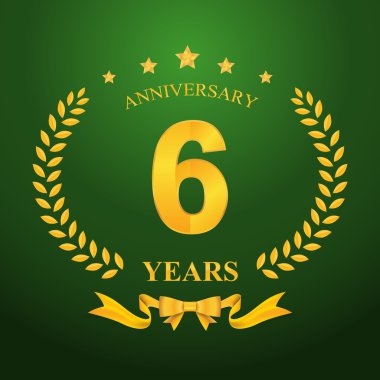 Yıldönümü Amblemler şablon tasarımı