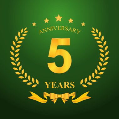 Yıldönümü Amblemler şablon tasarımı