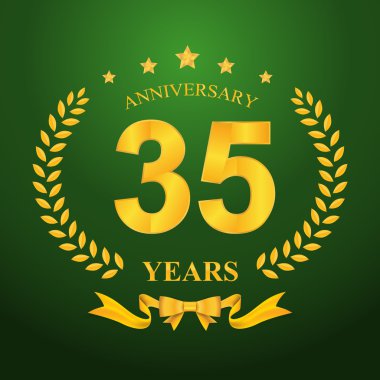 Yıldönümü Amblemler şablon tasarımı