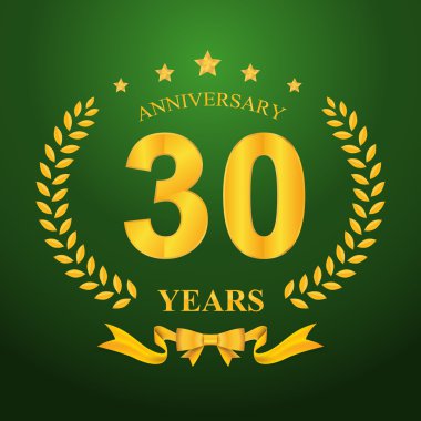 Yıldönümü Amblemler şablon tasarımı