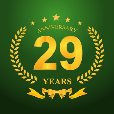 Yıldönümü Amblemler şablon tasarımı