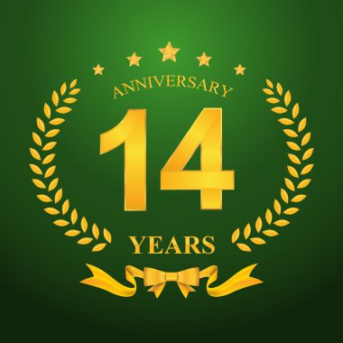 Yıldönümü Amblemler şablon tasarımı