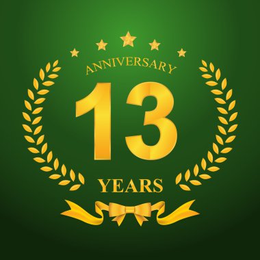 Yıldönümü Amblemler şablon tasarımı