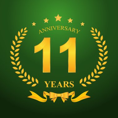 Yıldönümü Amblemler şablon tasarımı