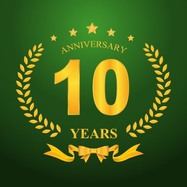 Yıldönümü Amblemler şablon tasarımı