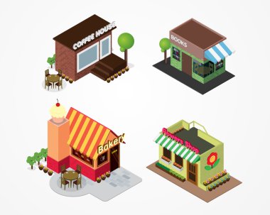 Binaların vektör illüstrasyonu