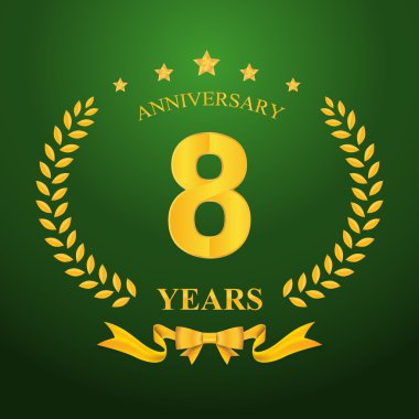 Yıldönümü Amblemler şablon tasarımı