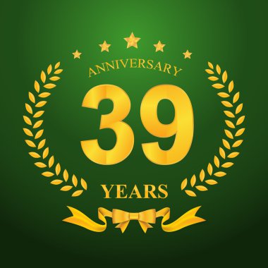 Yıldönümü Amblemler şablon tasarımı