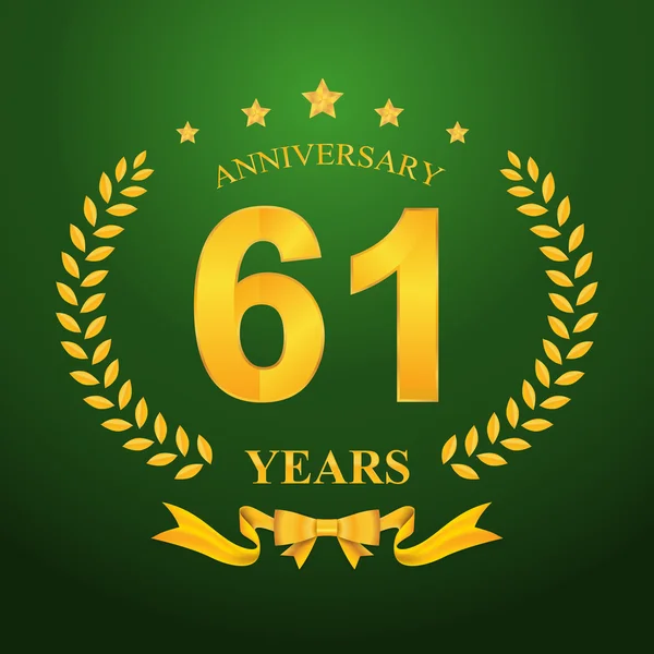 Anniversary emblem mallen design — Stock vektor