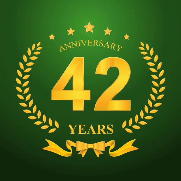 Aniversario emblemas plantilla de diseño — Vector de stock