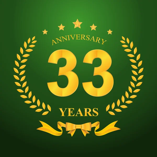 Anniversary emblems template design — Stock Vector