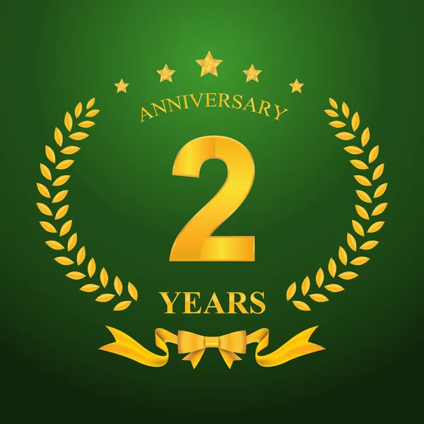 Aniversario emblemas plantilla de diseño — Vector de stock