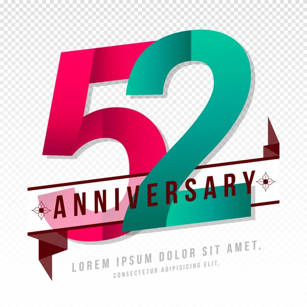 Anniversario emblemi modello di design — Vettoriale Stock