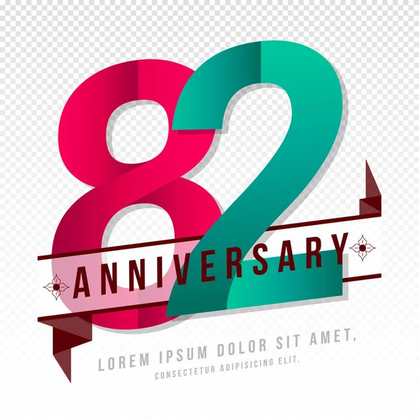 Aniversario emblemas plantilla de diseño — Vector de stock