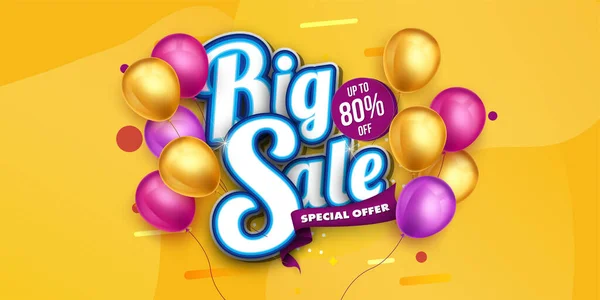 Sale Banner Sjabloon Ontwerp Grote Verkoop Speciaal Tot Korting Super — Stockvector