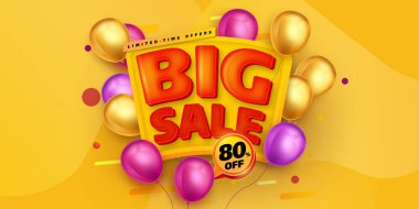 Satış afişi şeffaflık şablonu tasarımı,% 80 'e kadar indirimli büyük indirim. Süper Satış, sezon sonu özel teklif afişi. vektör illüstrasyonu.