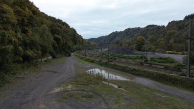 Ormanda demiryolu rayları