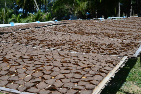 Keropok Ikan Las Galletas Pescado Son Galletas Fritas Hechas Pescado —  Fotos de Stock