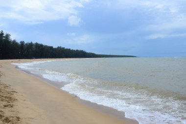 Ao Manao Beach Part of Ao Manao-Khao Tanyong National Park,the beautiful white sandy beaches and overlapping rocky seashores, Narathiwat Province, South of Thailand