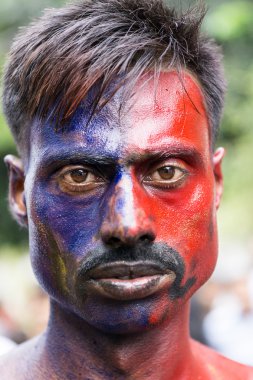 renkli yüz stok fotoğraf