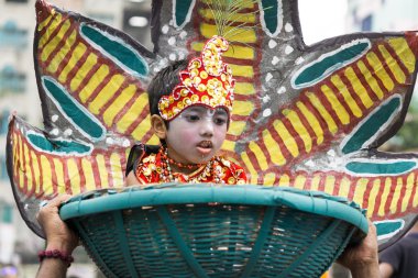 Lord Krishna stok fotoğraf giyinmiş çocuk