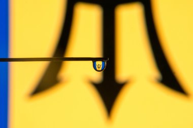 Barbados ülke bayrağı stok fotoğraf