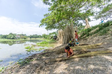 insanlar jüt işleniyor