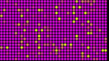 Pembe ve Sarı Tonlarda Canlı Nokta Deseni